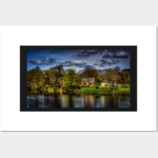 Cottage Along The River Tyne At Hexham Posters and Art